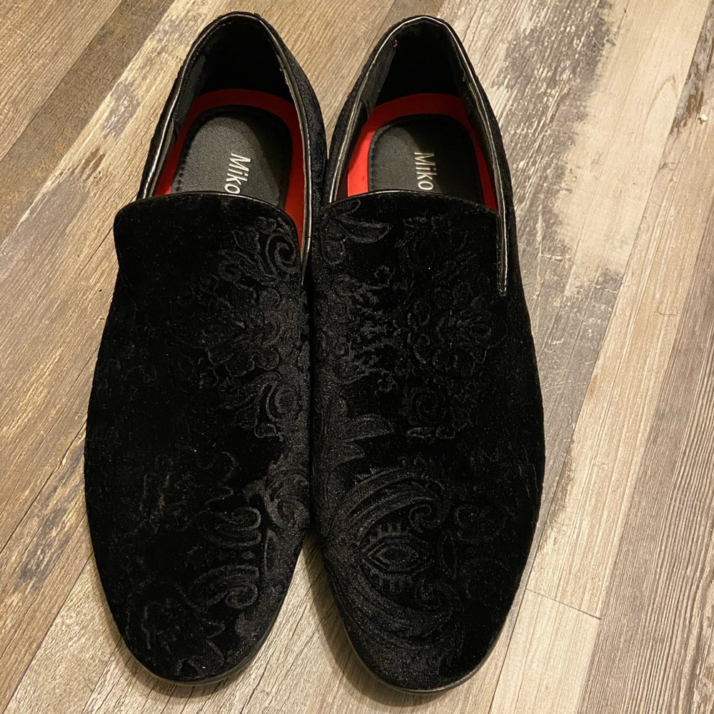 Black Velvet Loafers